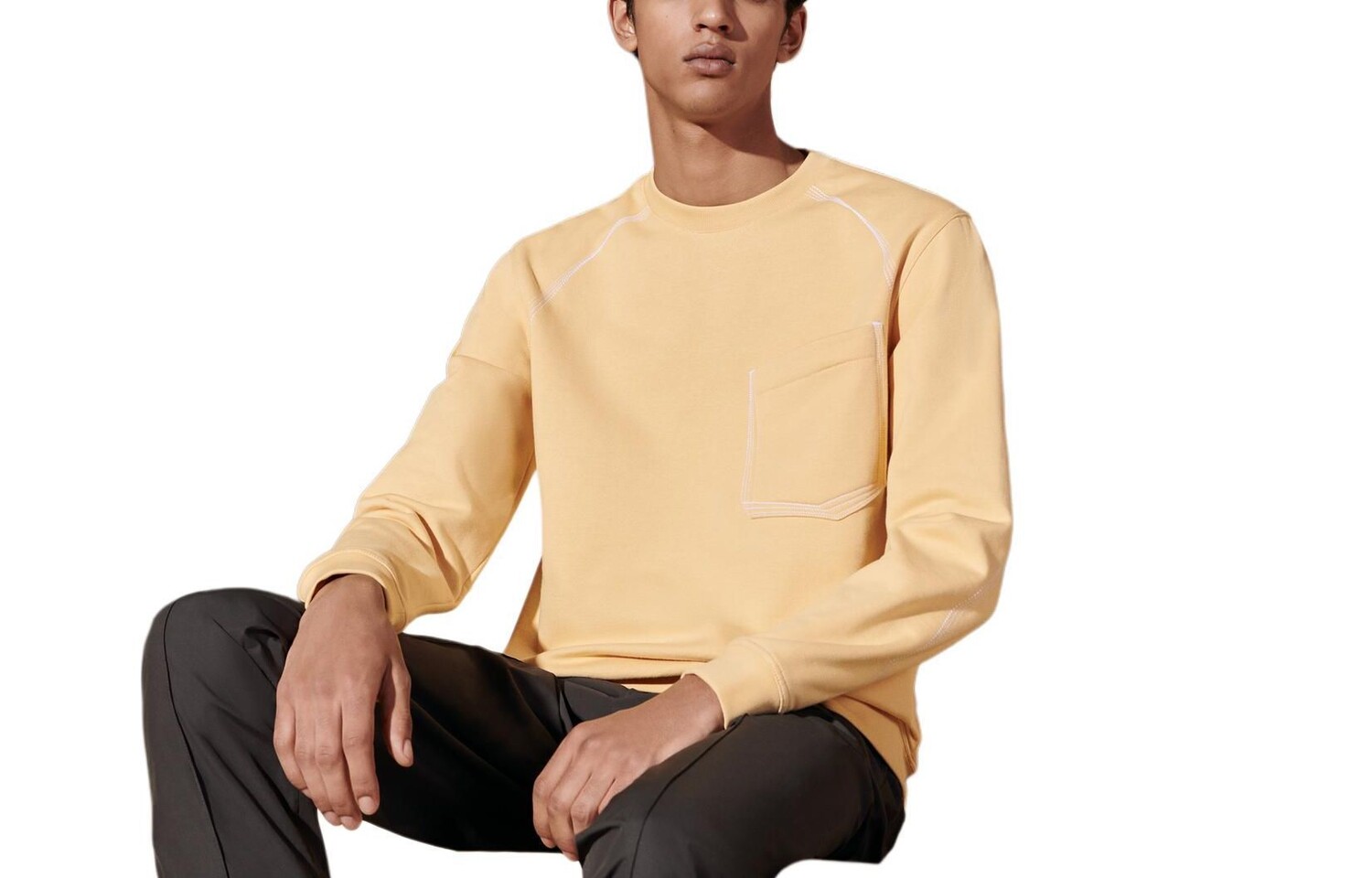 

Толстовка мужская бананово-желтая Hermes, желтый