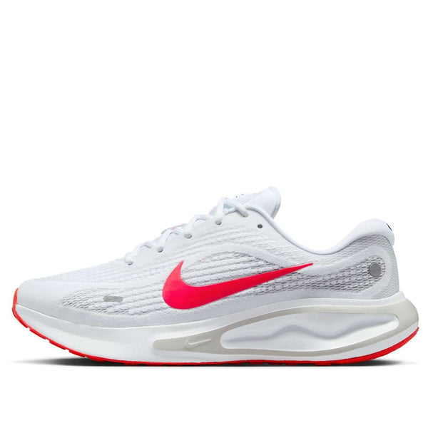 

Кроссовки journey run 'white grey bright crimson' Nike, белый