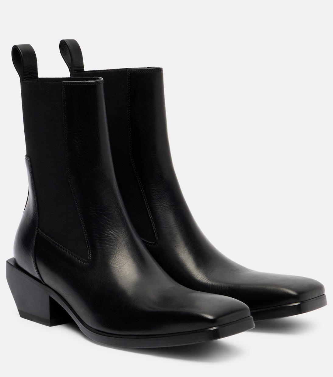 Серебристые ботильоны Rick Owens, черный