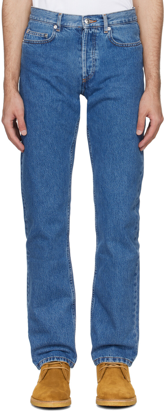 

Джинсы New Standard цвета индиго A.P.C., цвет Stonewashed indigo