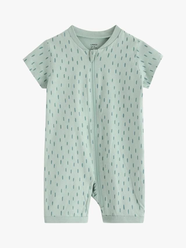 

Детский хлопковый комбинезон с молнией и шортами Lindex, Light Dusty Aqua