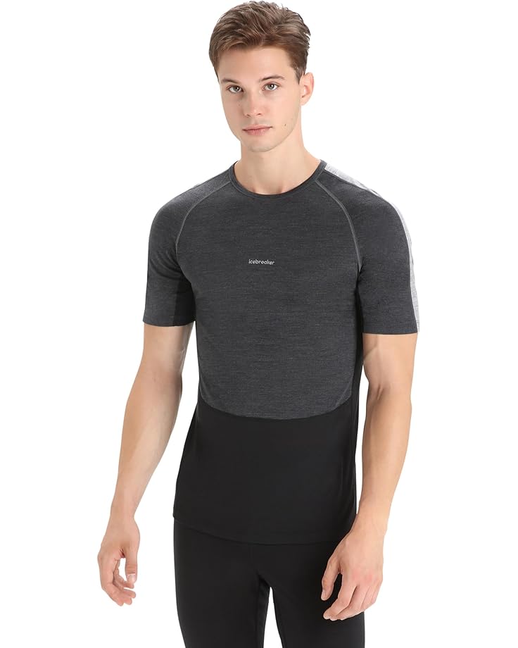 

Футболка Icebreaker 125 ZoneKnit Short, цвет Jet Heather/Black/Metro Heather