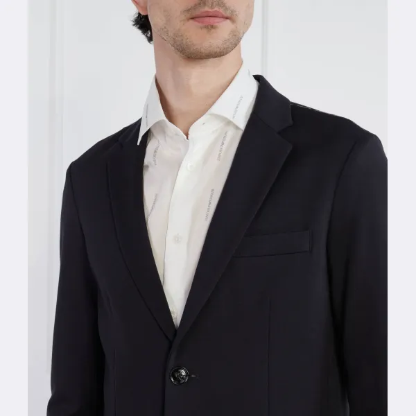 Элегантная куртка классического кроя Emporio Armani, синий — фото 3