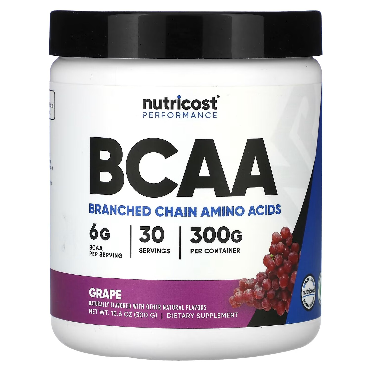 

Добавка Nutricost Performance BCAA со вкусом винограда, 300 г
