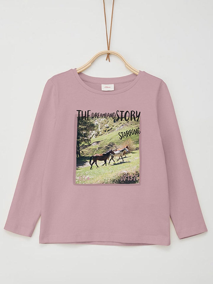 

Лонгслив s.Oliver Longsleeve, розовый