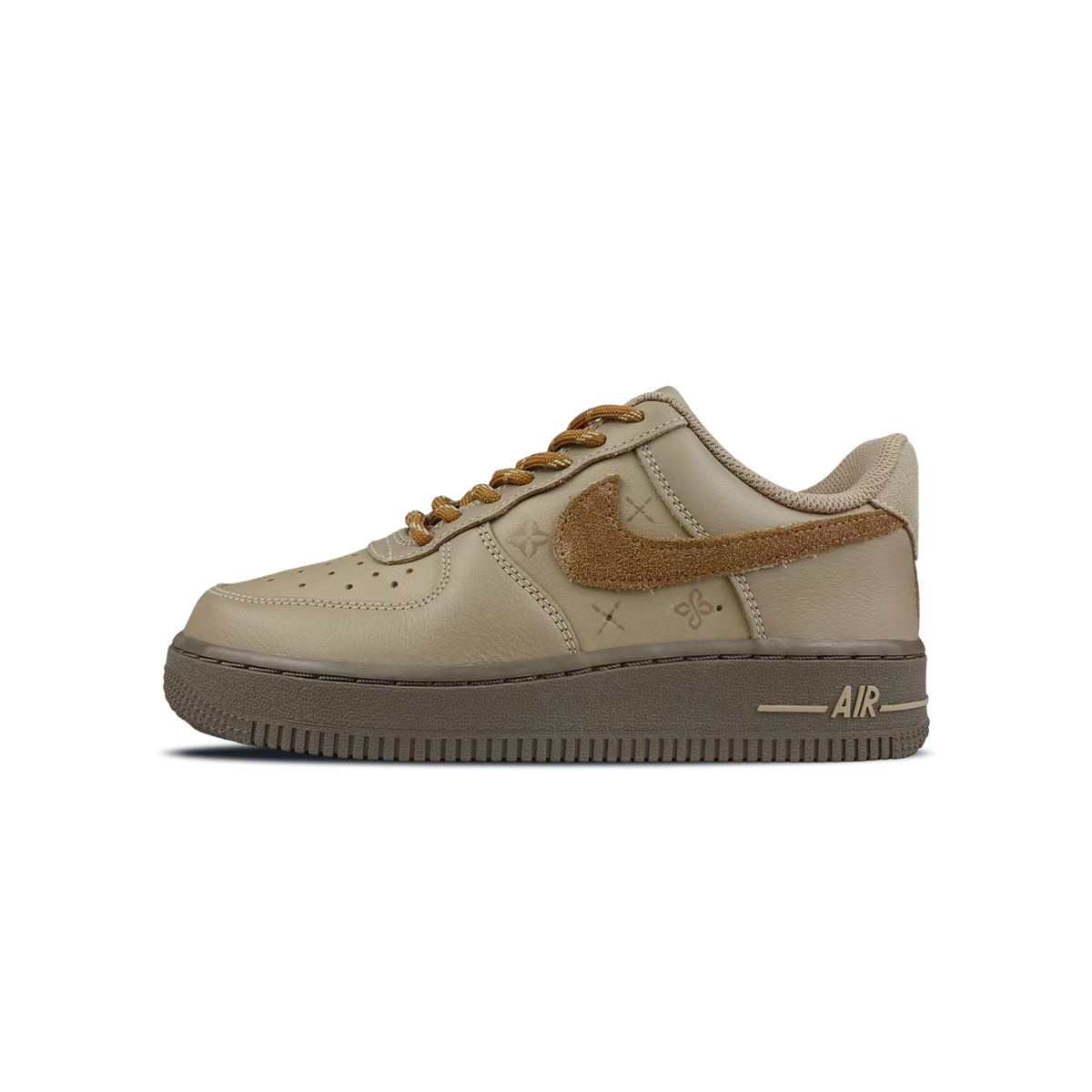 Air Force 1 Lv8 BNK Timber, с фирменным штампом устойчивые к истиранию низкие кроссовки для скейтбординга Unisex Nike, Timber Imprint-Shopping Bag — фото 3