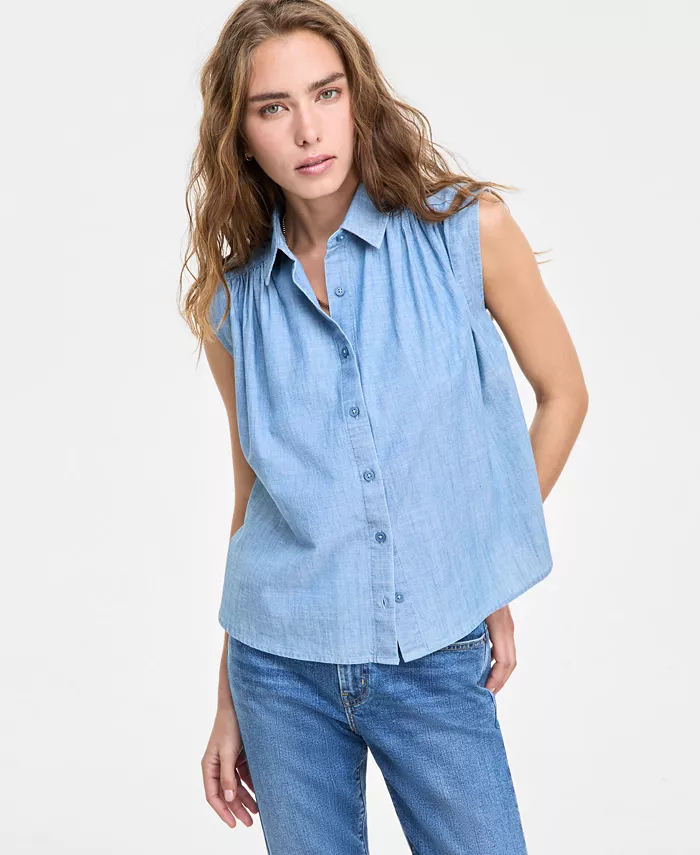 

Женская блуза Gracen из хлопка с застежкой на пуговицы Levi's, синий