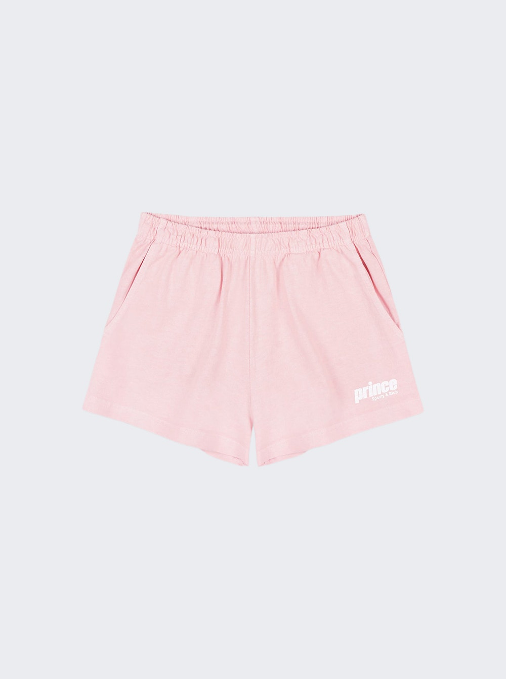 

Спортивные шорты в стиле диско Prince Sporty & Rich, цвет baby pink and white