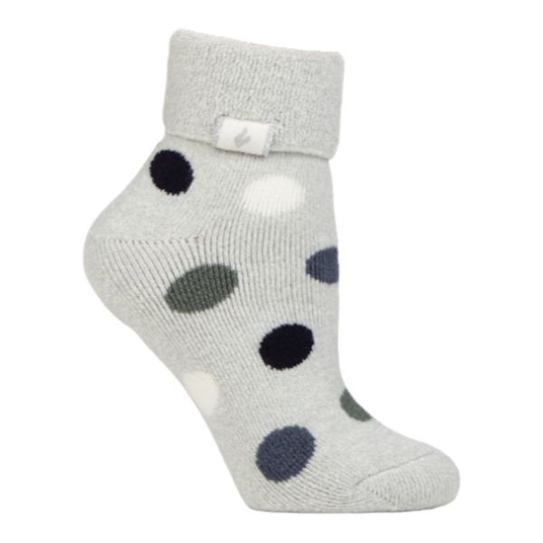 

Женские носки до щиколотки Lite 5x warmer dots Heat Holders, цвет silver gray