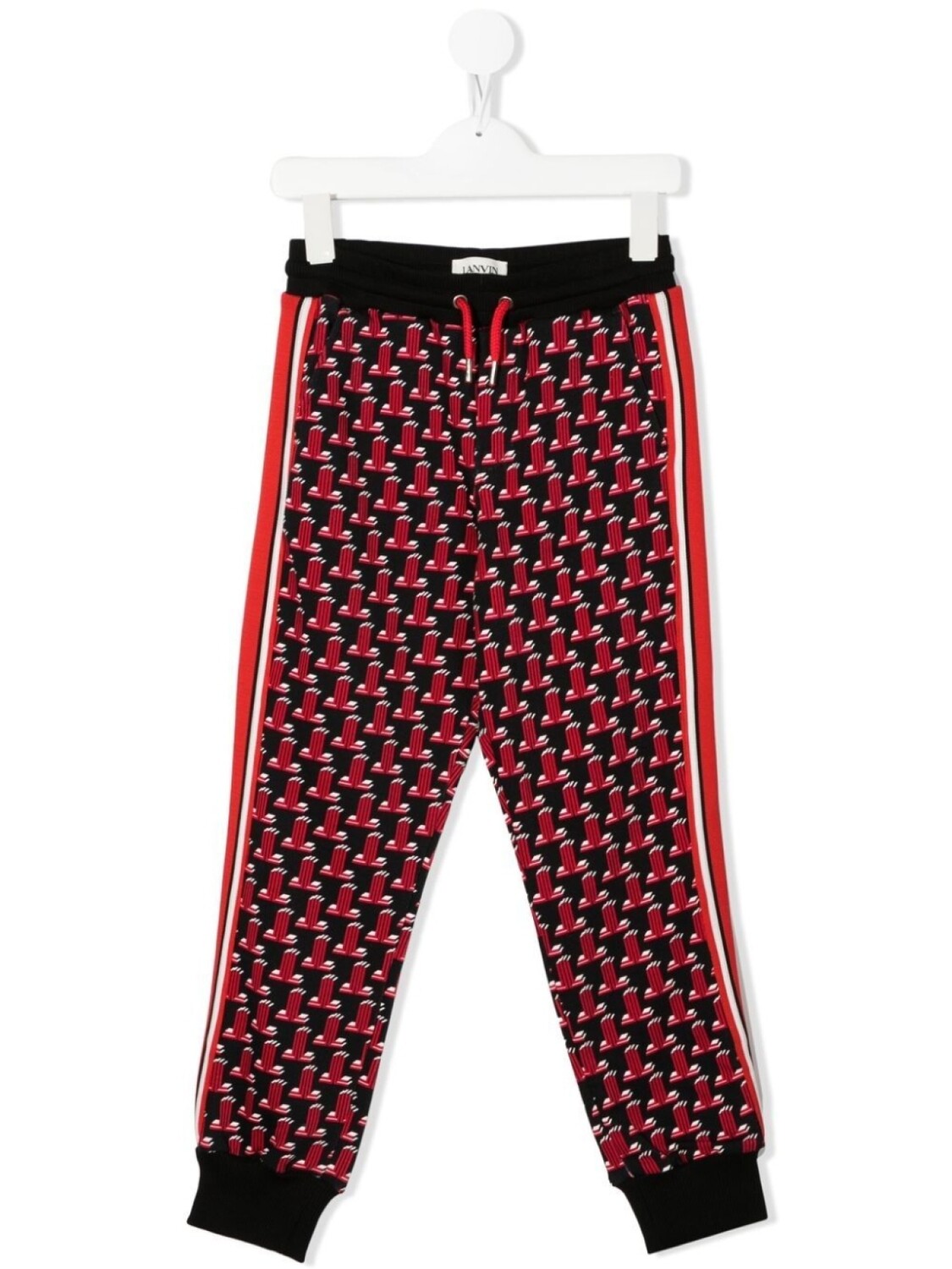 

Lanvin Enfant спортивные брюки с монограммой, черный