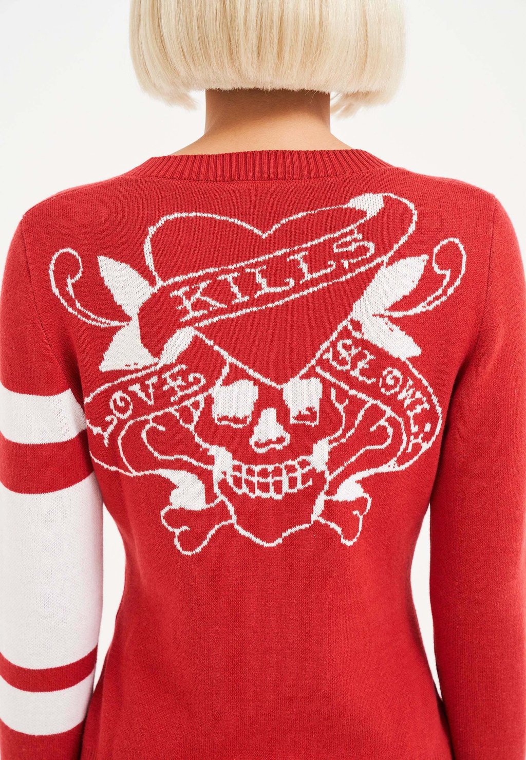 

Джемпер KILLS SLOWLY V NECK Ed Hardy, красный