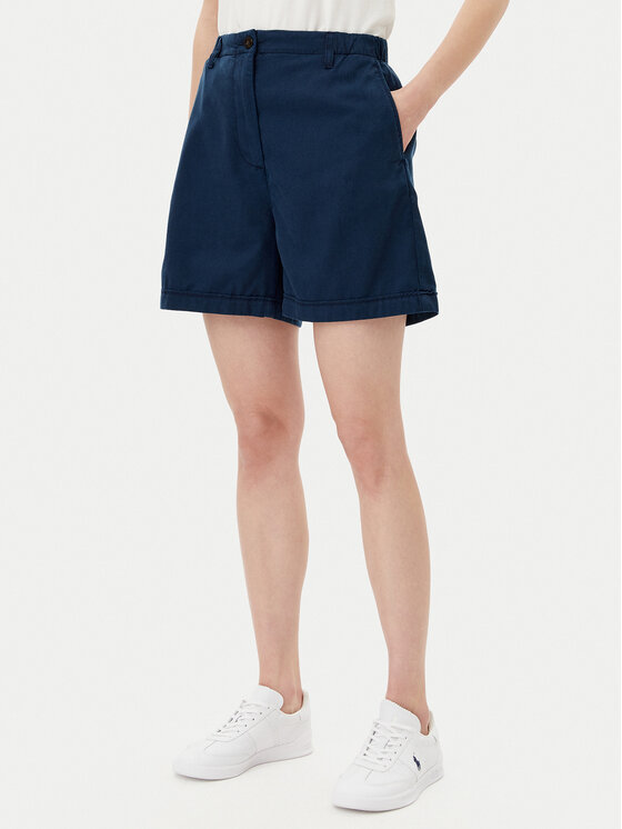 

Шорты из ткани обычного кроя WW0WW44762 Tommy Hilfiger, синий