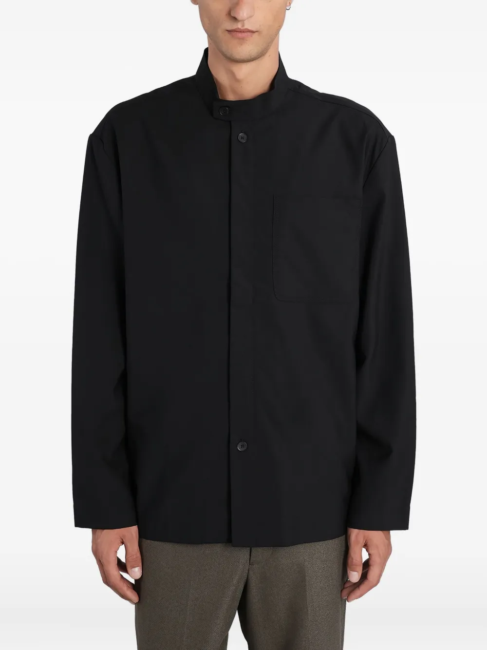 

Рубашка с воротником-стойкой ENTIRE STUDIOS, черный