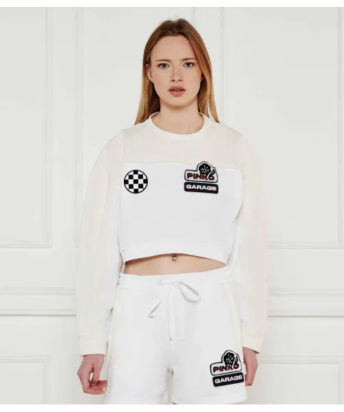 

Толстовка Конрада Cropped fit Pinko, белый