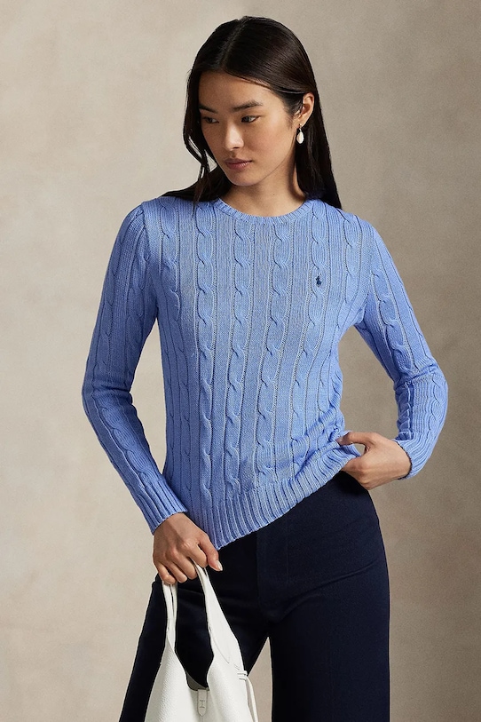 

Хлопковый свитер Polo Ralph Lauren, фиолетовый