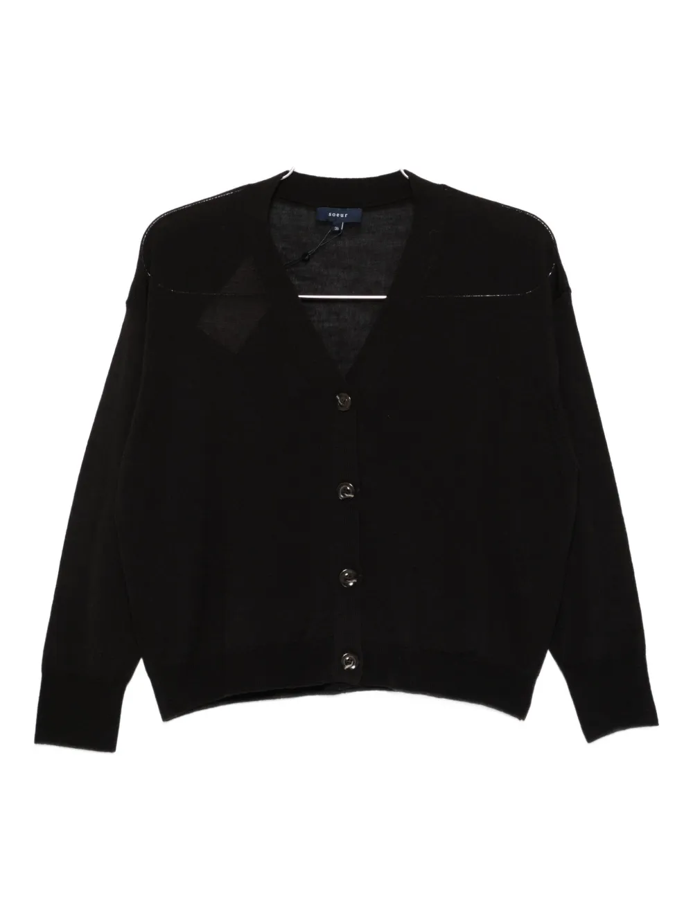 

Кардиган Idem с V-образным вырезом и застежкой на пуговицы Soeur, черный