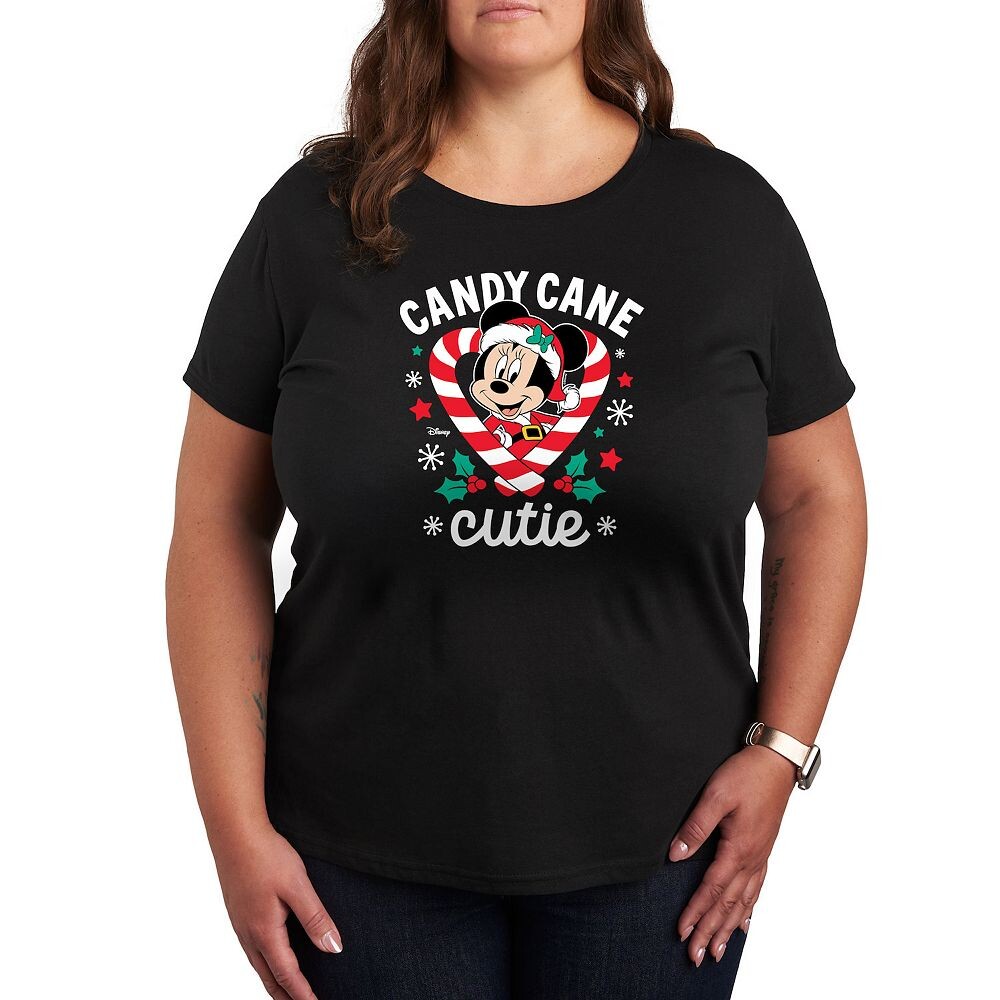 

Футболка Disney's Minnie Mouse Plus Candy Cane Cutie с рисунком, черный