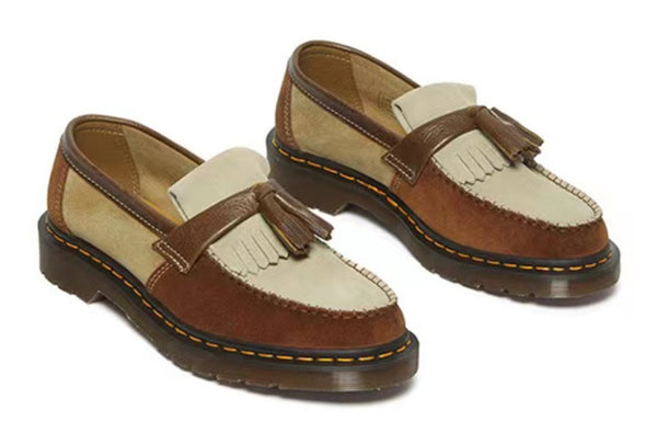 Тапочки adrian made in england suede tassle loafers 'dark brown' Dr. Martens, коричневый — фото 2