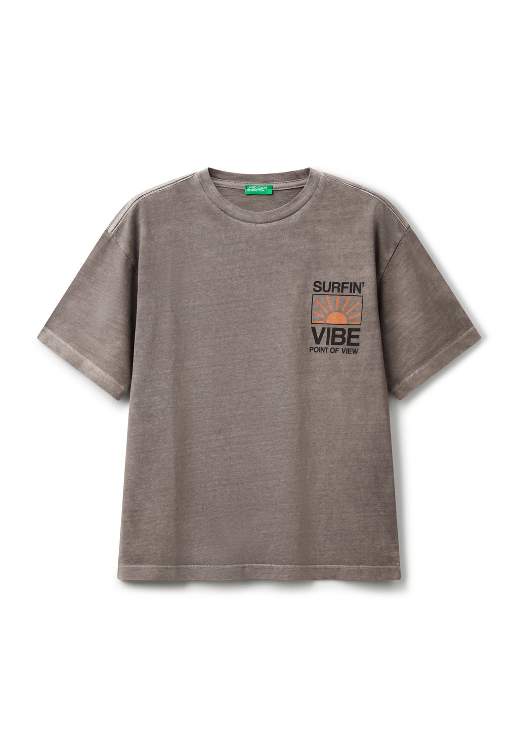 

Футболка с принтом United Colors of Benetton, серый