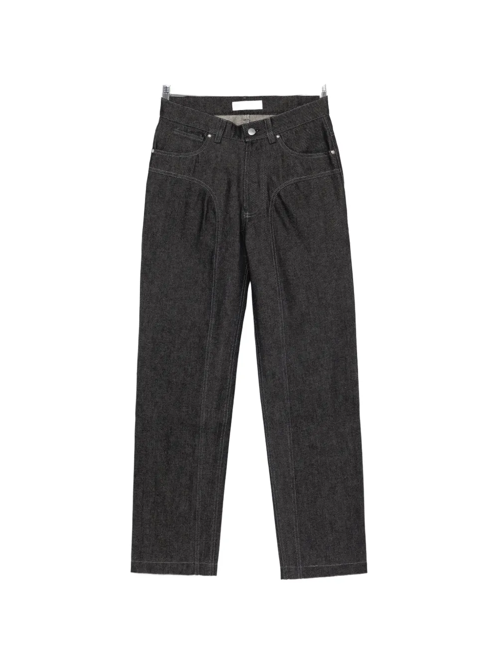 

Джинсы прямого кроя с отделкой швами Victor Clavelly, черный