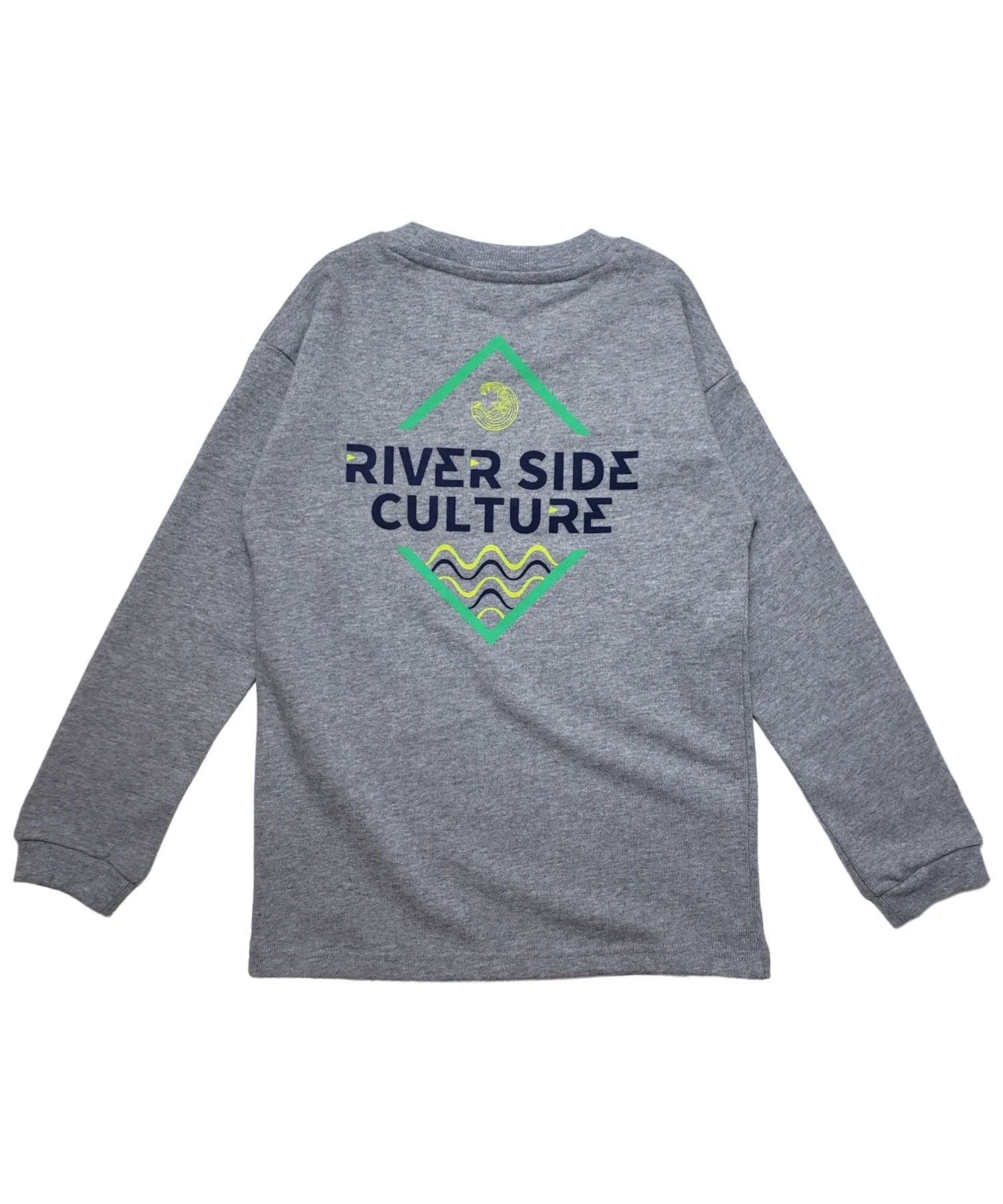 Детская хлопковая футболка с логотипом RIVER SIDE CULTURE серая