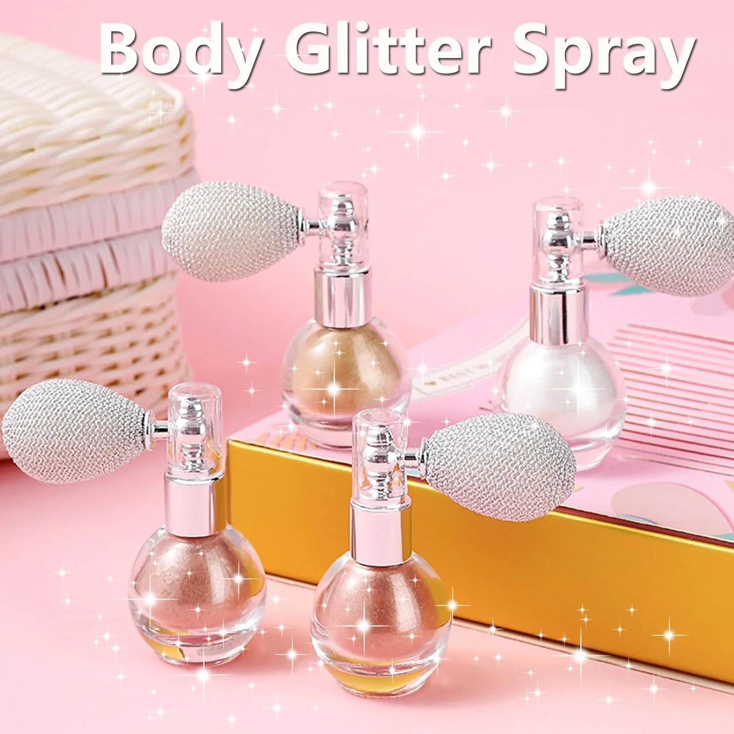 Спрей-блестки для тела и волос BOLYDOOM Pink Hair Glitter, 70 г — фото 2