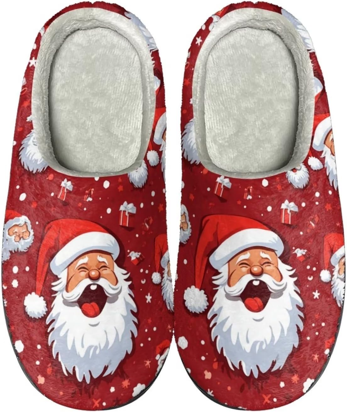 

Тапочки Showudesigns для женщин и мужчин, удобная обувь, теплые, Christmas Santa Claus
