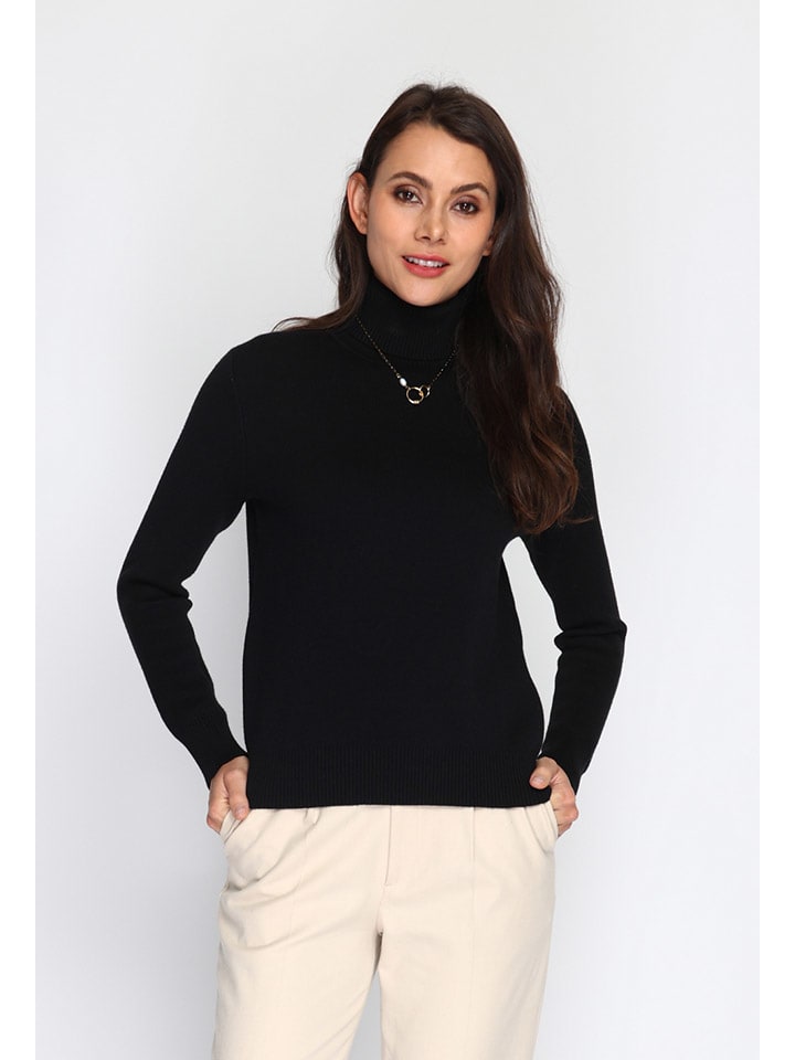 

C& Jo Черный свитер с высоким воротником