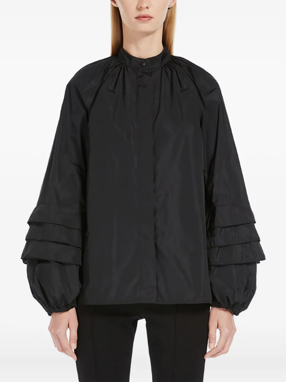 

Блузка с многослойными рукавами MAX MARA, черный