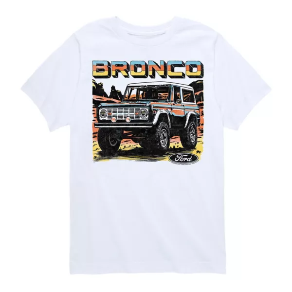 

Футболка с принтом Ford Bronco для мальчиков 8-20 лет Licensed Character, белый