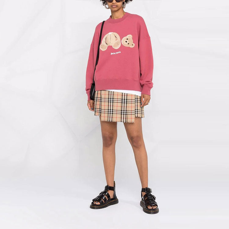 Свитер (WMNS) Palm Angels Teddy Bear Sweatshirt 'Punch Pink', розовый — фото 3