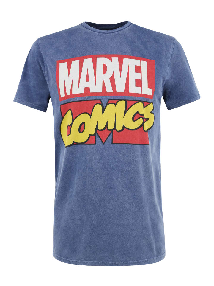 

Футболка Re:Covered T-Shirt Marvel Comics Classic Retro Logo, синий