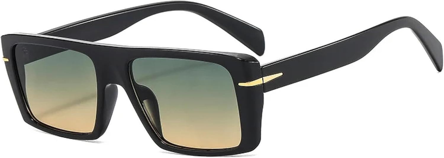 

Ретро солнцезащитные очки для женщин, защита от УФ-излучения UV400, модный леопардовый принт, зеленые очки для мужчин, заклепки, трендовый панк TKKTLLT, Black-greenbrown