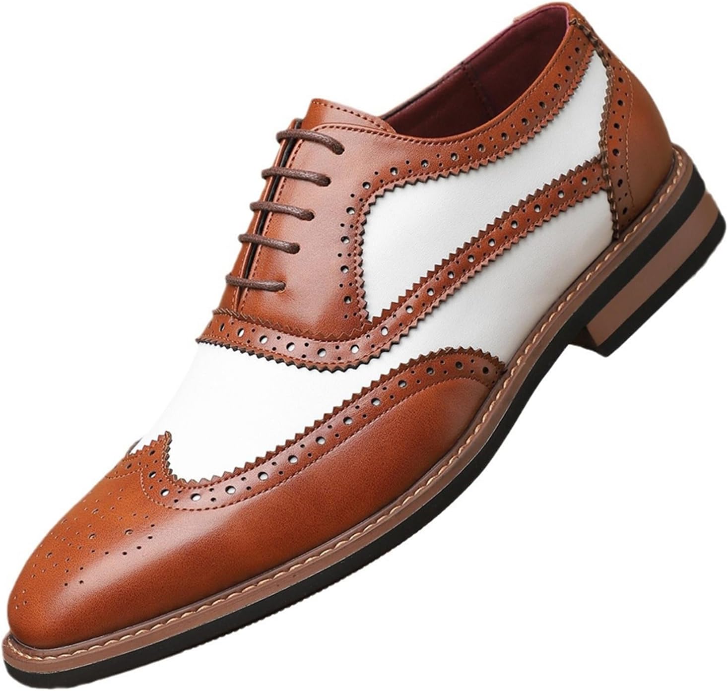 

Мужские туфли Brogues с крылышками, шнуровкой, классические черные, дерби, для выпускного, модные оксфорды Abborora