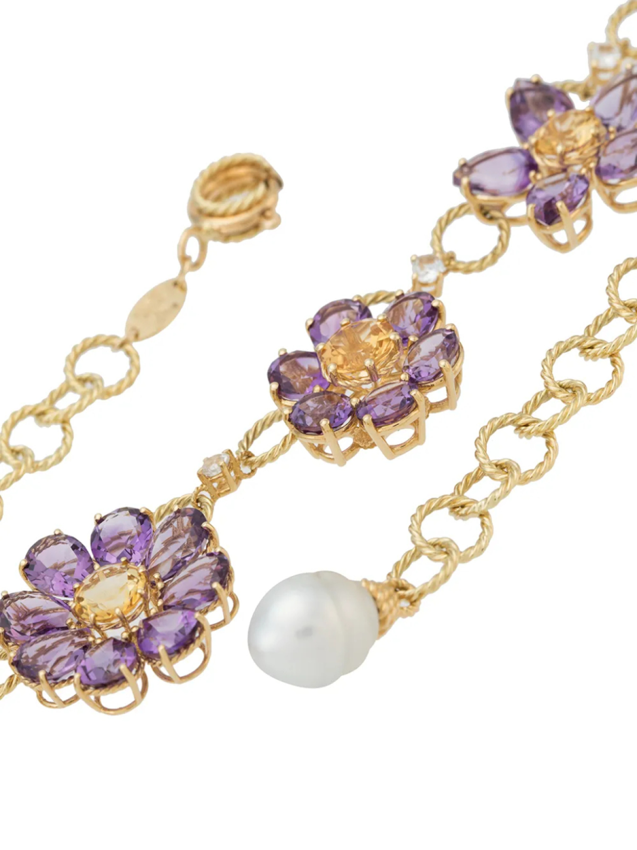 Колье из желтого золота с подвеской-цветком Dolce & Gabbana, золотой — фото 3