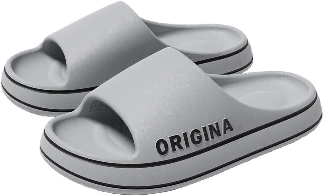 

Сандалии-шлепанцы SMIUPIN унисекс для взрослых, мягкие тапочки для душа, нескользящие домашние тапочки, легкие тапочки для бассейна, серый