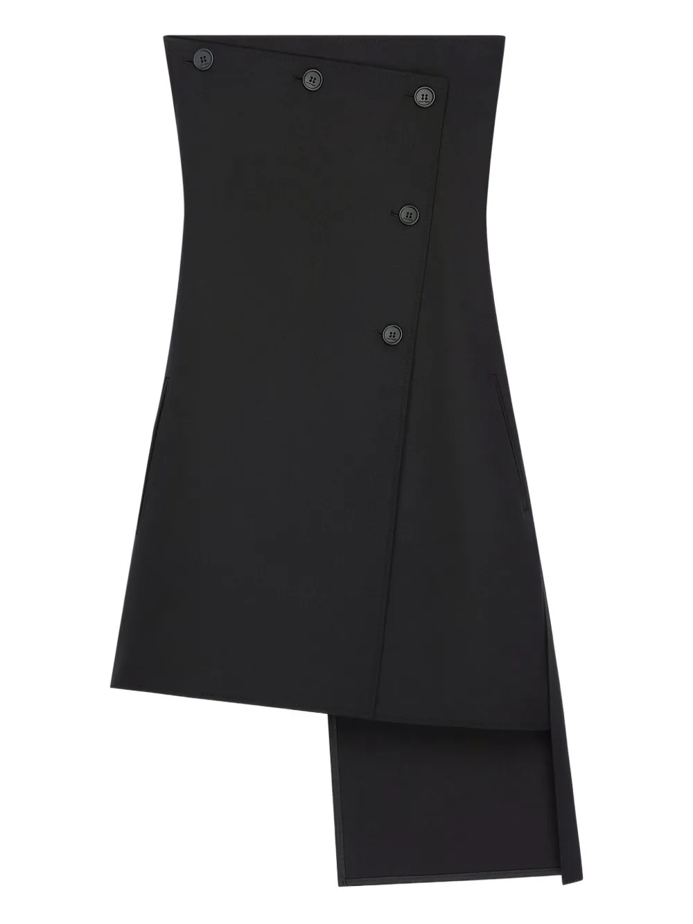 

Платье мини без бретелей Courrèges, черный