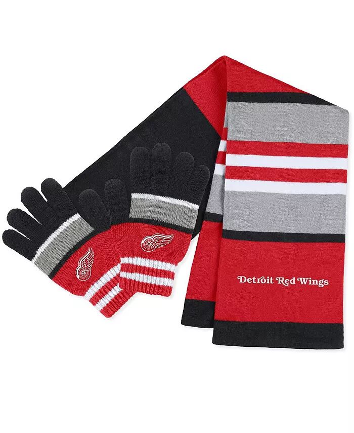 

Женский комплект перчаток и шарфа Detroit Red Wings Stripe WEAR by Erin Andrews