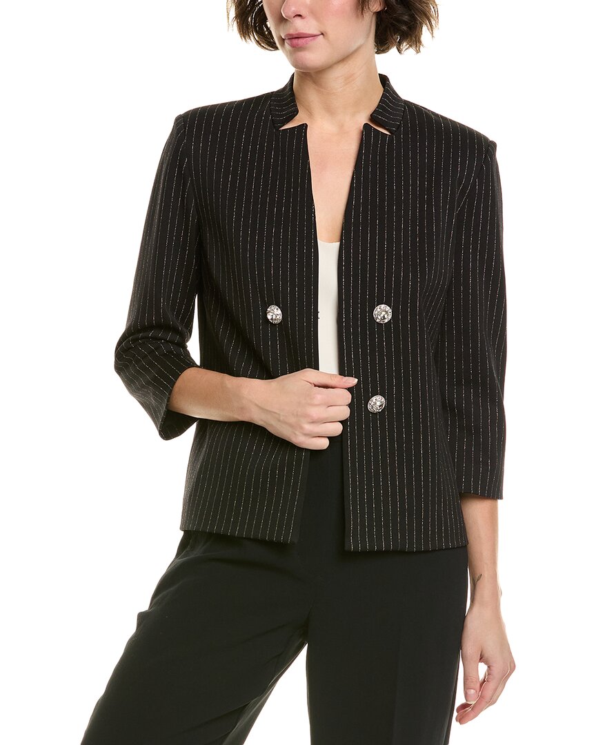 

Пиджак St. John Lurex в полоску, черный