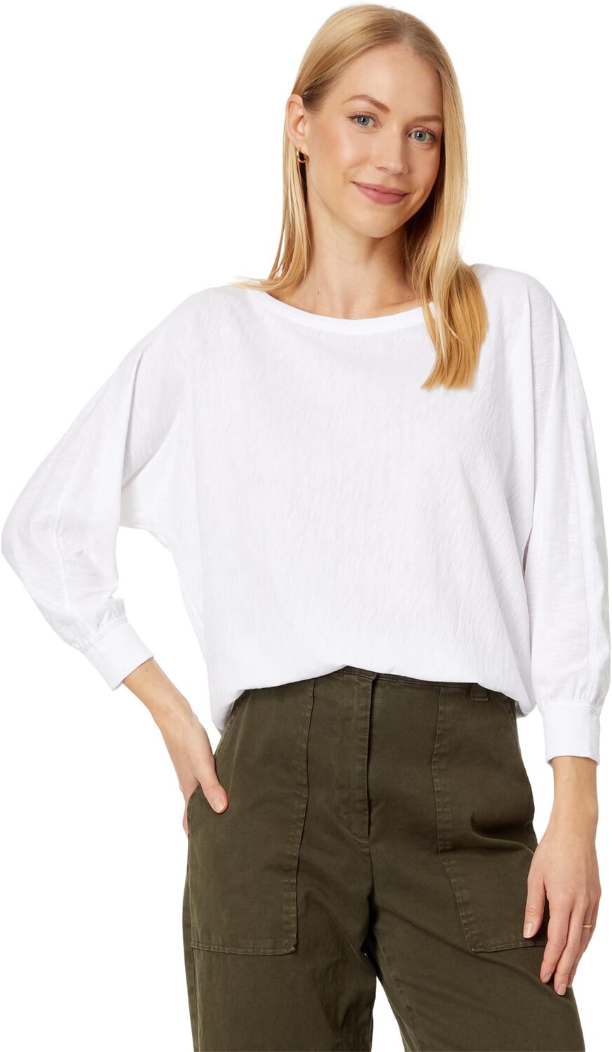 

Топ Lilla P 3/4 Sleeve Boatneck Dolman, белый