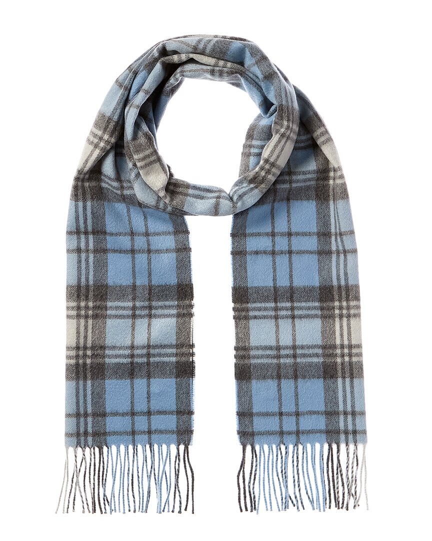 

Amicale Cashmere Современный кашемировый шарф в клетку, синий