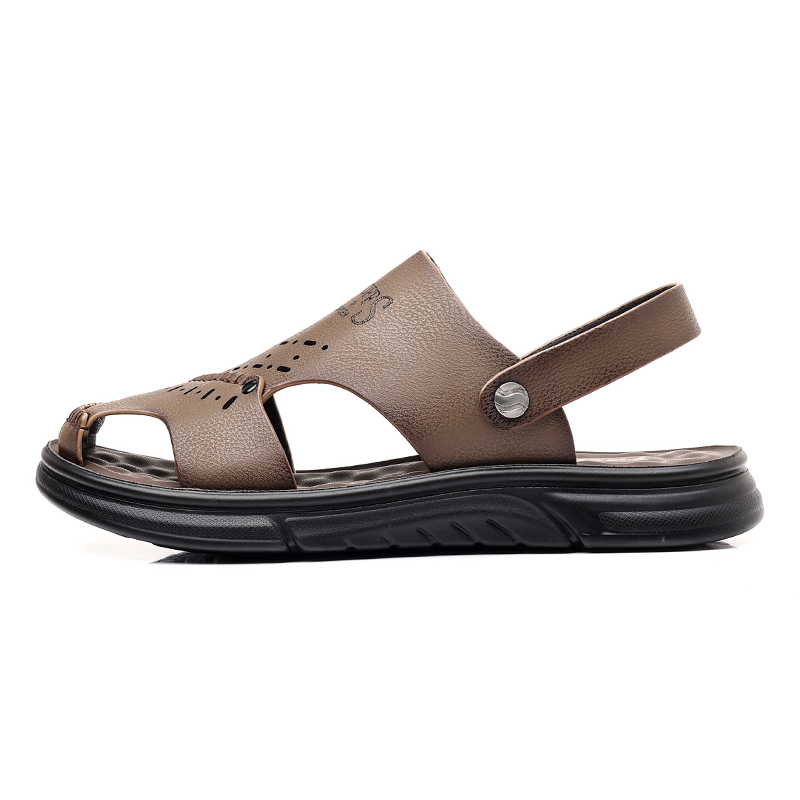 

EGCHI Пляжные сандалии мужские коричневые