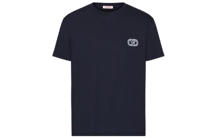 

Футболка с вышитым V-образным логотипом Valentino, Marine Blue