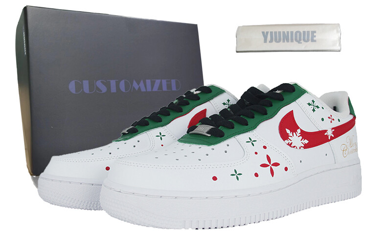 

Кроссовки Nike Air Force 1 Skateboarding Shoes Men Low-top White, зеленый