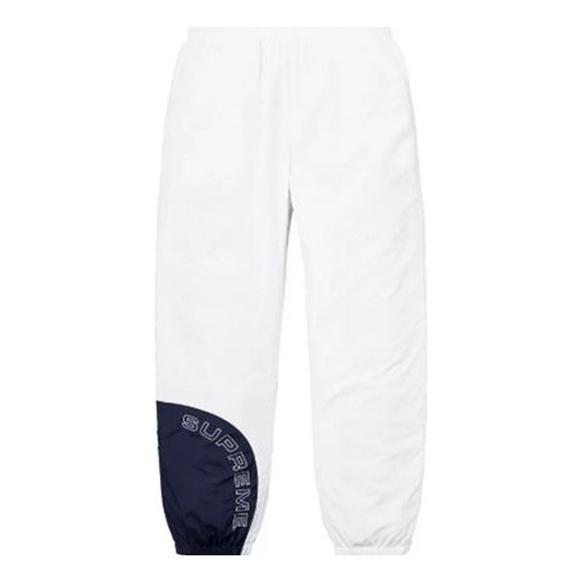 

Брюки corner arc track pants 'white navy' Supreme, белый