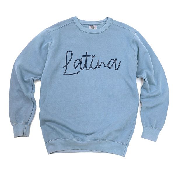 

Вышитая футболка latina cursive - женский окрашенный графический свитшот Simply Sage Market, Blue Jean, Зеленый, Вышитая футболка latina cursive - женский окрашенный графический свитшот Simply Sage Market, Blue Jean