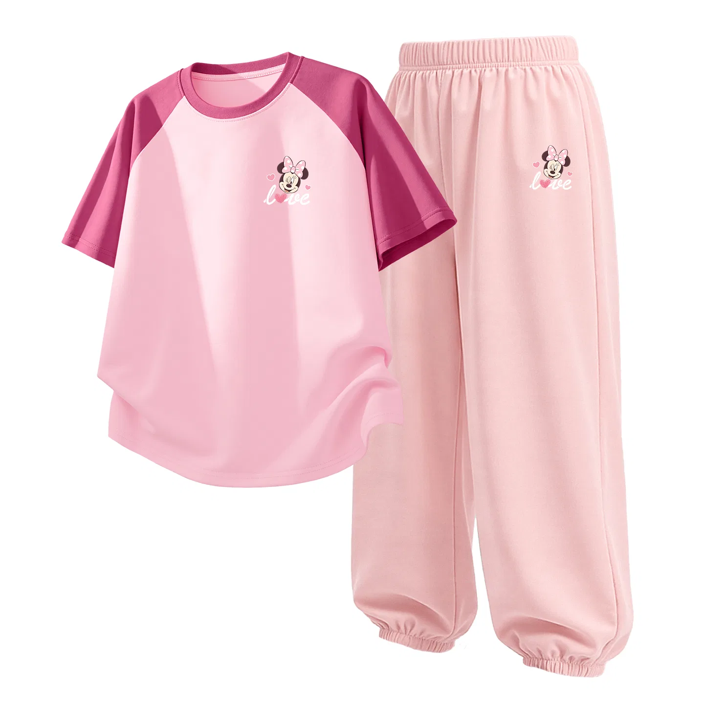 Детский спортивный костюм Casual Sportswear 2 Piece Set Disney, Dazzle Heart K Green Pink+Dazzle Heart K Soft Pink — фото 3
