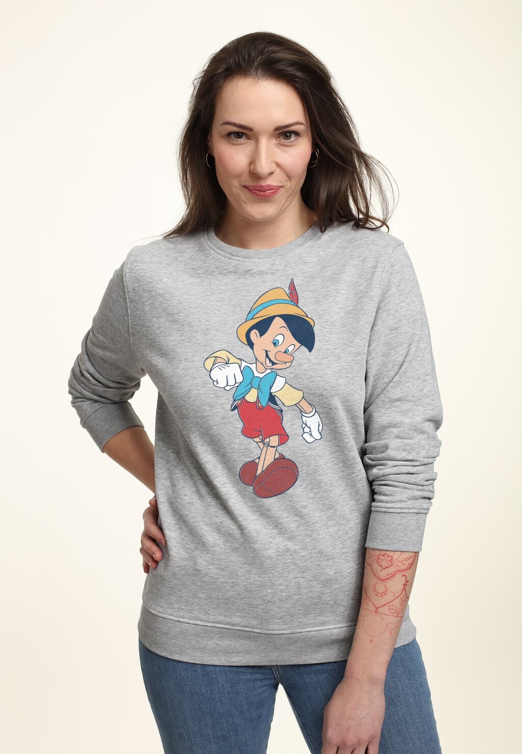 

Толстовка DISNEY PINOCCHIO VINTAGE PINOCCHIO Disney, цвет Mottled Light Grey