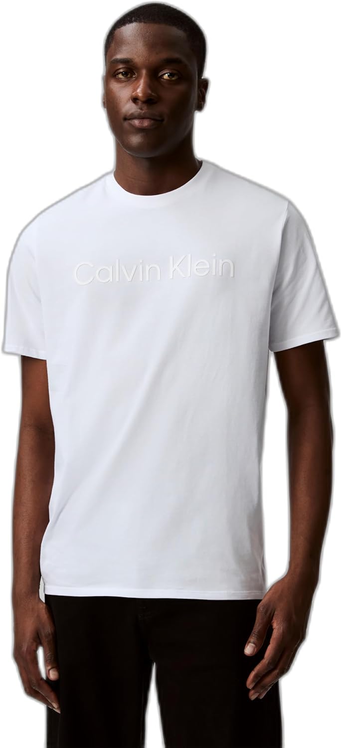 

Мужская футболка Calvin Klein свободного кроя с круглым вырезом и логотипом CK, Brilliant White, Белый, Мужская футболка Calvin Klein свободного кроя с круглым вырезом и логотипом CK, Brilliant White