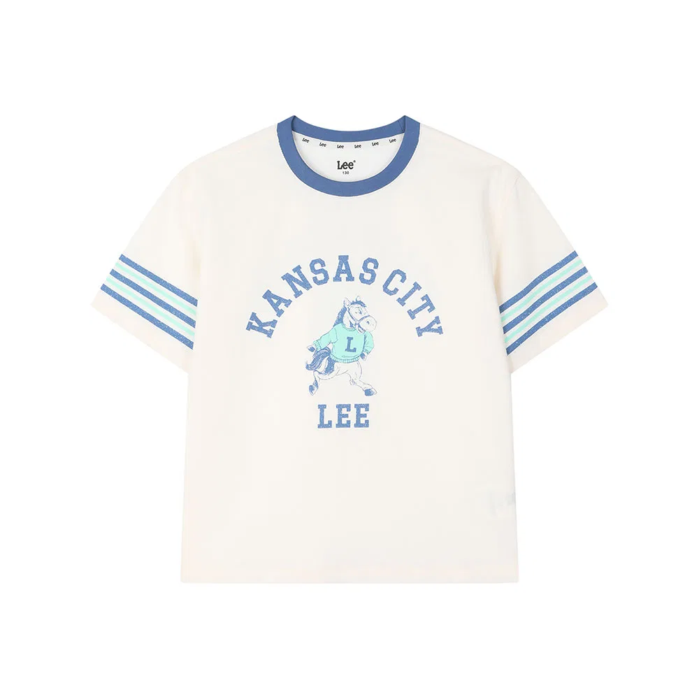 Детская футболка Lee Kids с принтом ковбоя, айвори